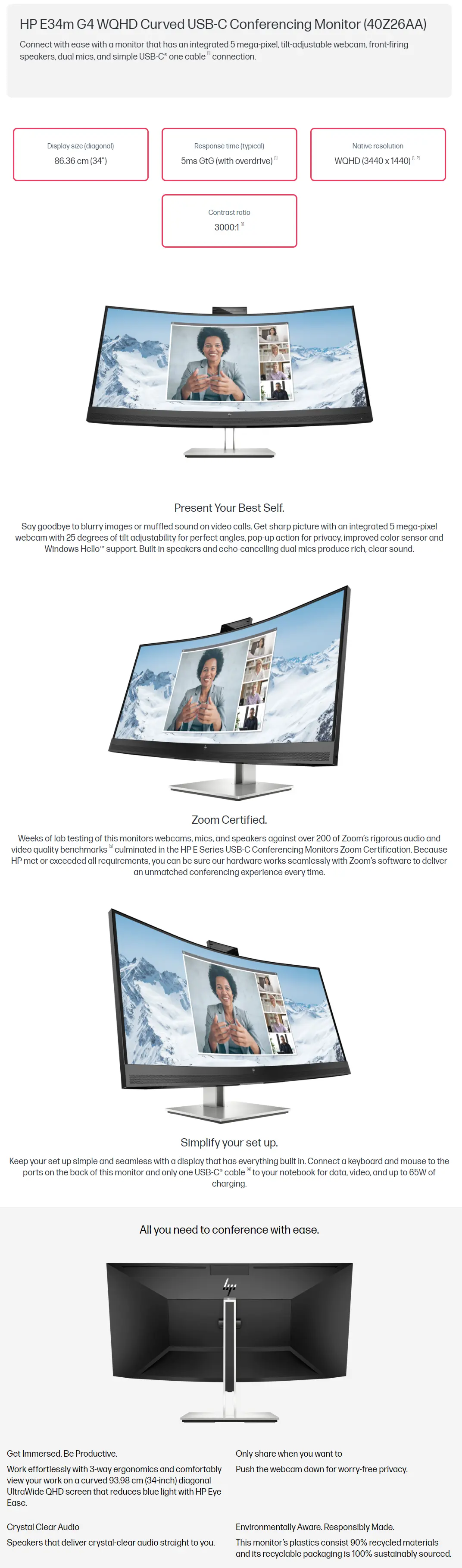 HP E34m G4, 34