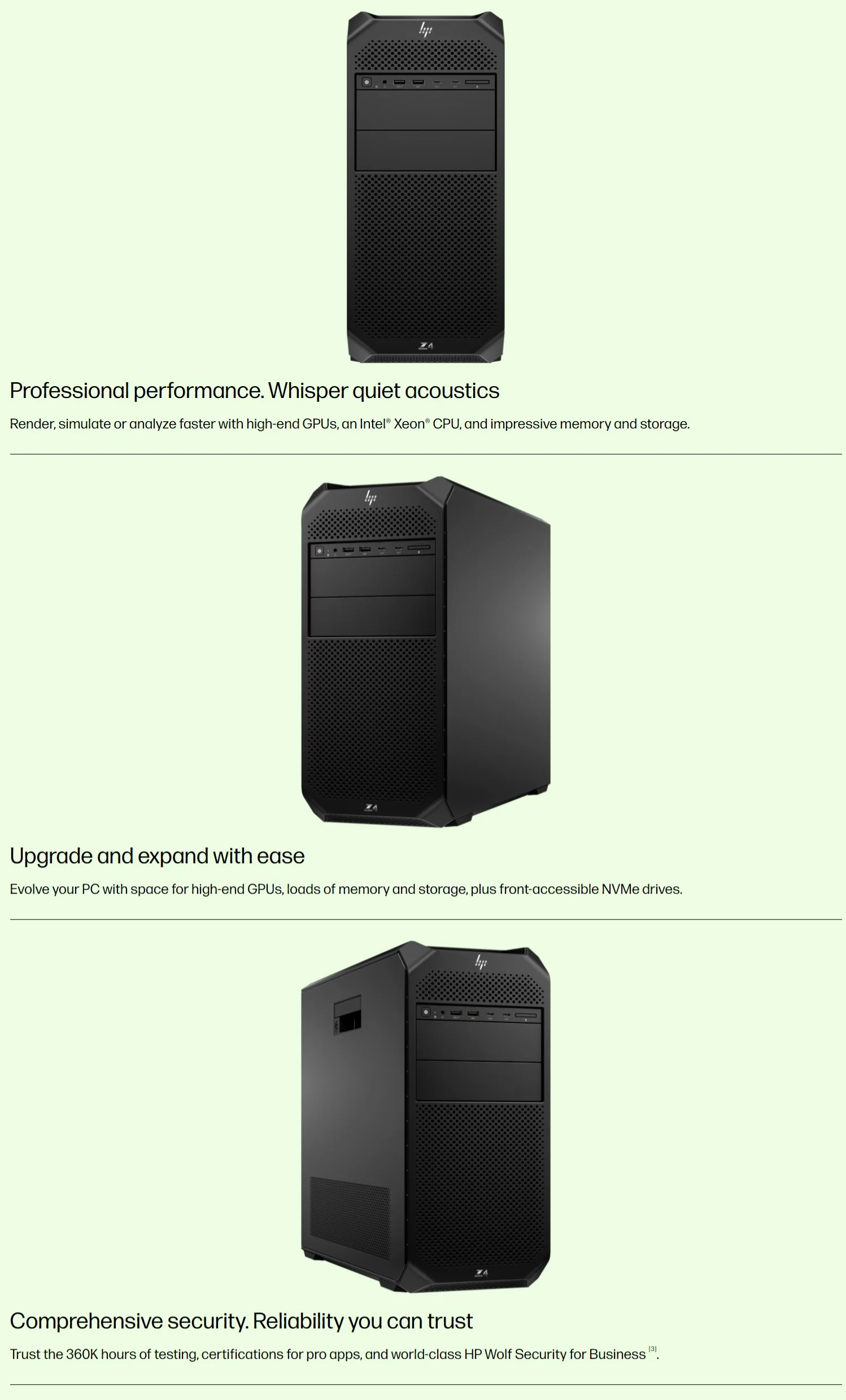 HP Z4 G5, XEON W3-2423, 32GB, 512GB SSD + 1TB HDD, NVIDIA