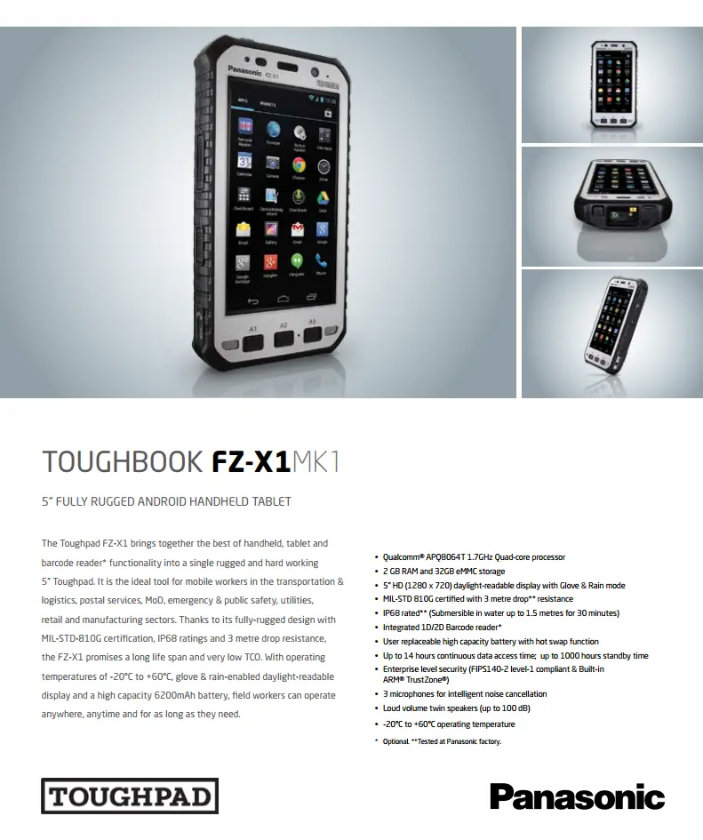 Panasonic Toughpad FZ-X1 MK1 5