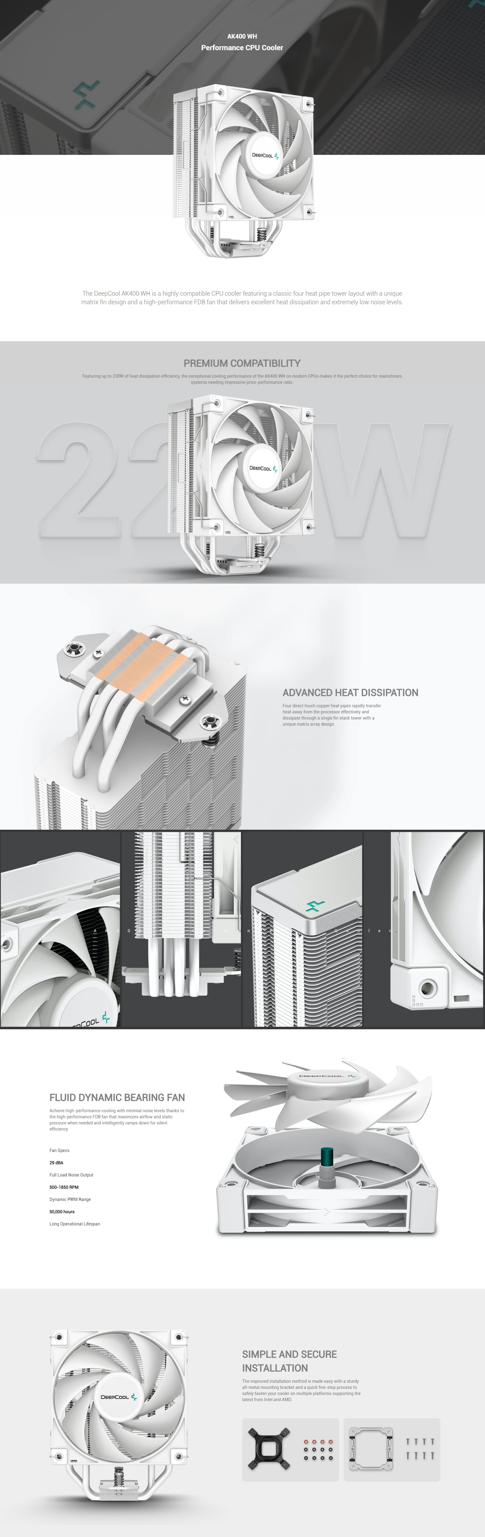 Deepcool AK400 WHITE | BPC Technology