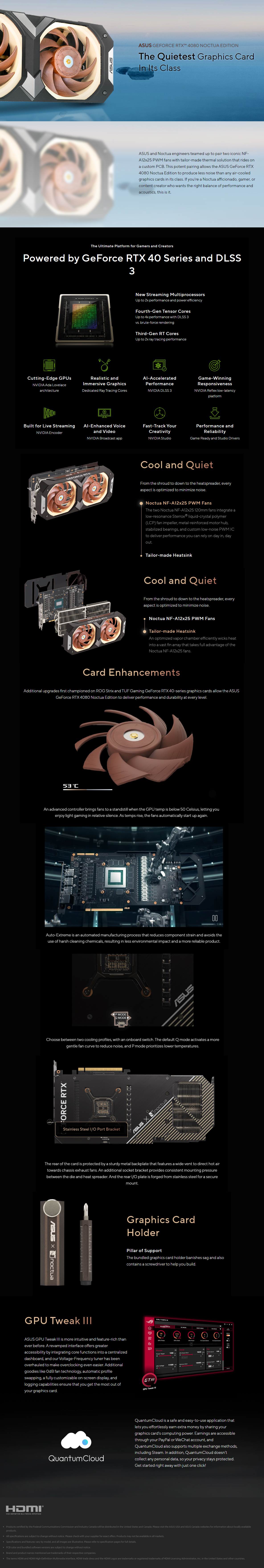 ASUS GeForce RTX™ 4080 16GB GDDR6X Noctua OC Edition, Graphics Card
