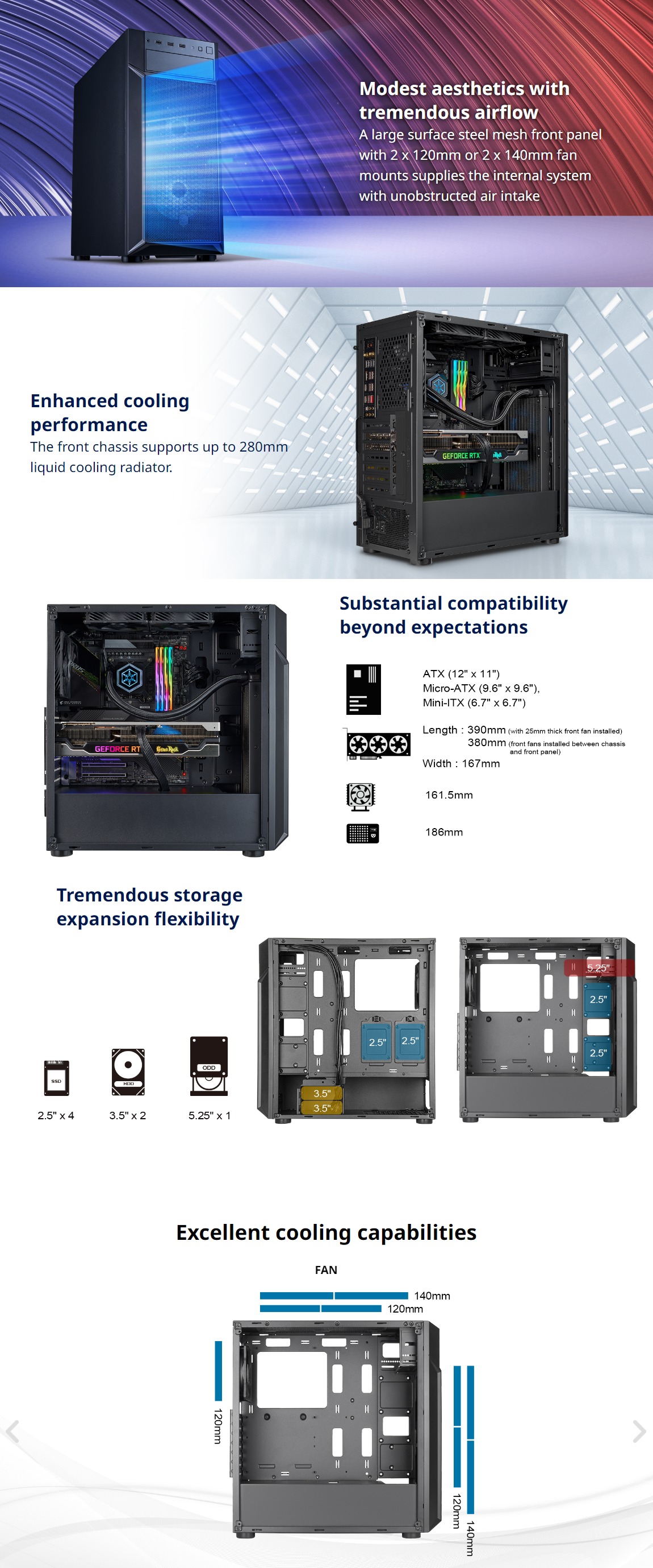 SilverStone Fara 513 ATX Case No PSU | BPC Technology